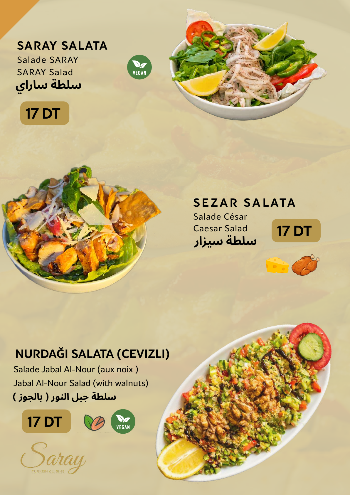 Menu Saray - Salades 2
